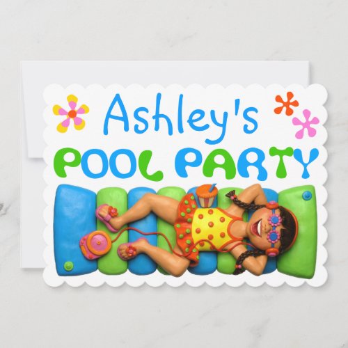 Cool Pool Party Custom Announcement