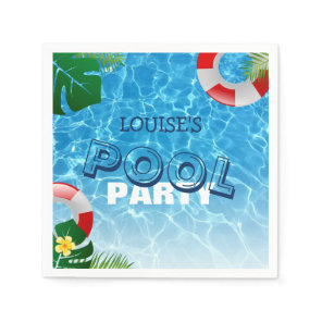 Cool Pool Party | Swimming Birthday  Napkins