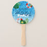 Cool 'Pool Party' Tropical Personalized Hand Fan
