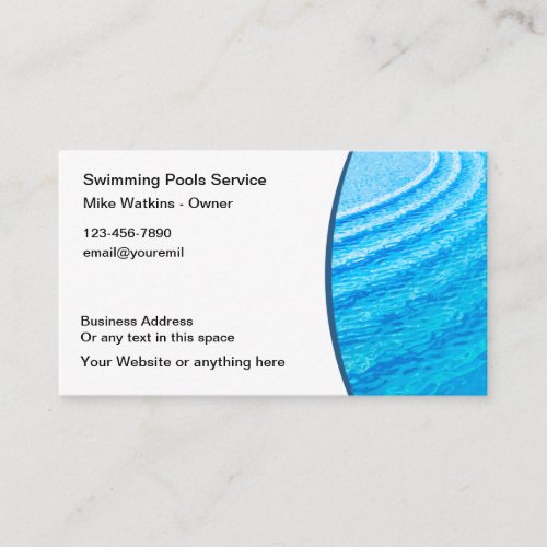 Cool Pool Service Business Cards