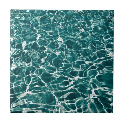 Cool Pool Waves Ceramic Tile