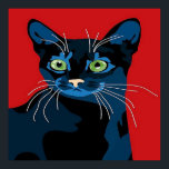 Cool pop art cat home office poster<br><div class="desc">design ywww.etsy.com/Shop/Mitkozh</div>