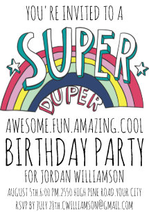 Cool Birthday Invitations Zazzle