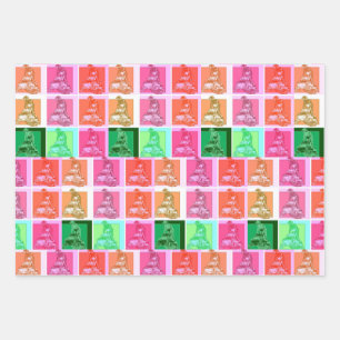 Cool Pop Art Snowmobile Wrapping Paper Sheets