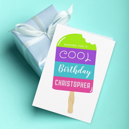 Cool Popsicle Birthday Card