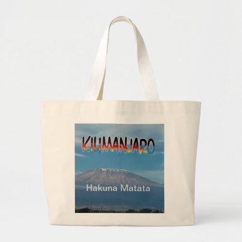 Cool Popular walkable climbable Mount Kilimanjaro Large Tote Bag