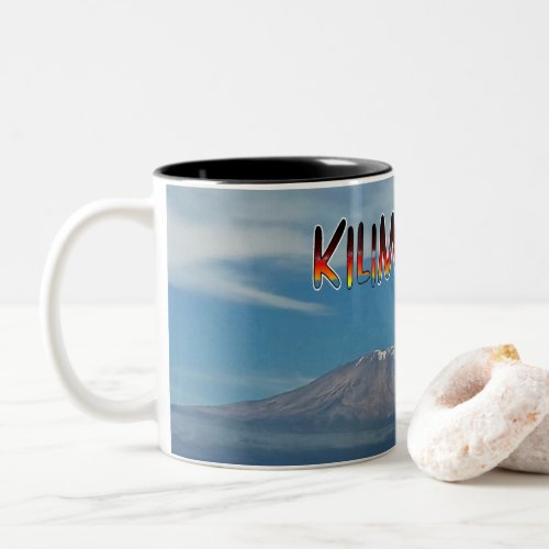 Cool Popular walkable climbable Mount Kilimanjaro Two_Tone Coffee Mug