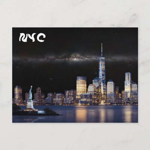 Cool Postcard With New York City Skyline