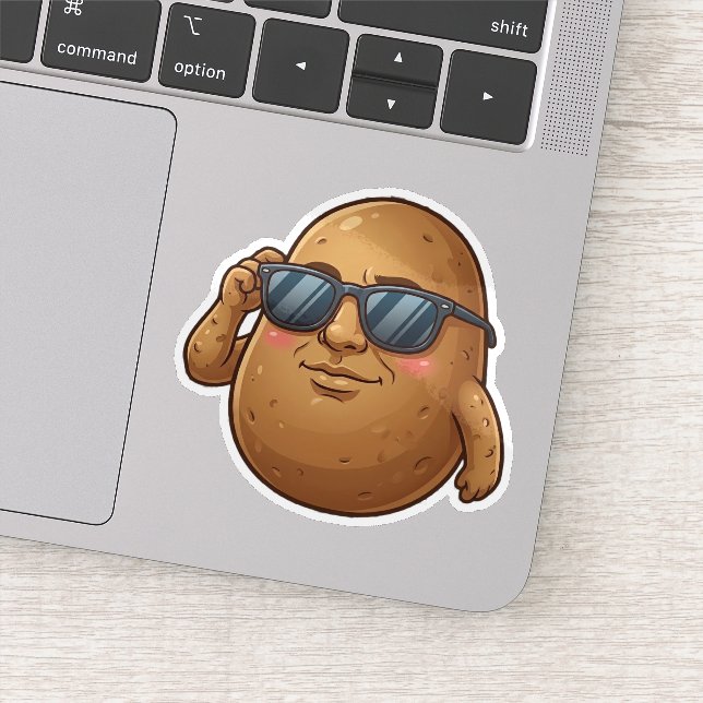 Cool Potato With Sunglasses Sticker (Detail)