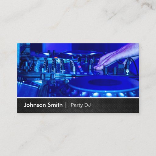 Customizable Cool Premium Metal - Turntable Scratching Music Dj Business Card Template