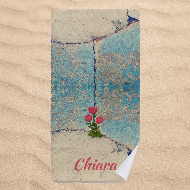 Cool & Pretty Rose from Concrete Beach Towel (Creator Uploaded)