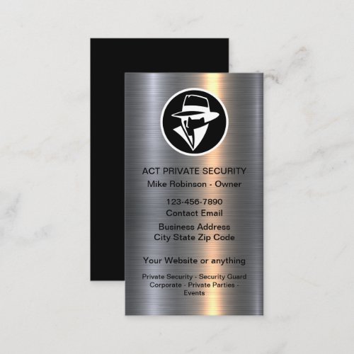 Cool Private Security Services Business Card