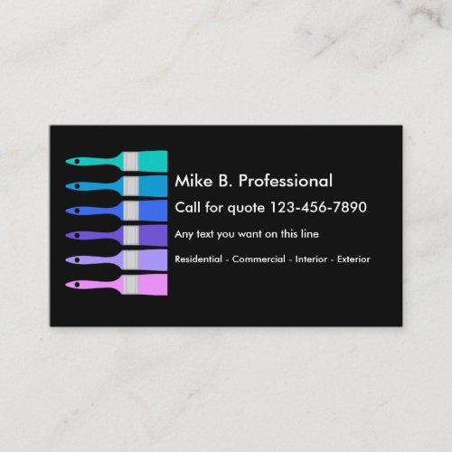 Cool Professional House Painter Business Card