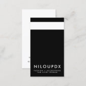 Cool Professional  Modern  Black White Striped Business Card (Front/Back)