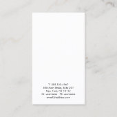 Cool Professional  Modern  Black White Striped Business Card (Back)