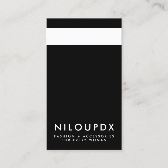 Cool Professional  Modern  Black White Striped Business Card (Front)