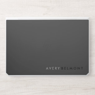 Cool Professional Modern Simple Black Minimalist HP Laptop Skin