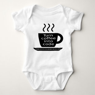 Cool Programmer Geek Coffee Addiction Baby Bodysuit