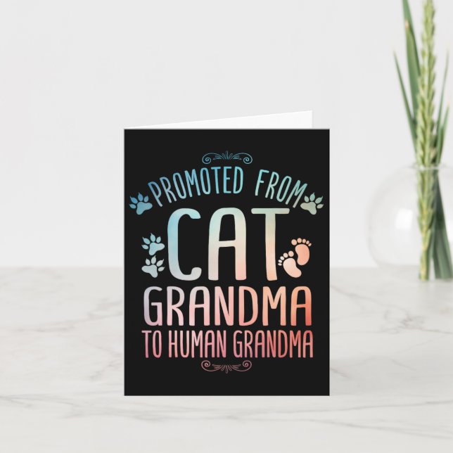 Cool Promoted To Grandma For Mom New Grandmother C Card (Front)