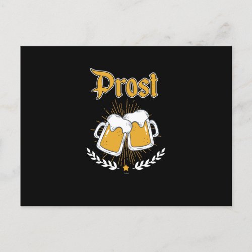 Cool Prost Oktoberfest Beer Festival German Bier Holiday Postcard