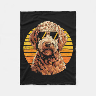Cool proud doodle men women vintage dog lovers fleece blanket