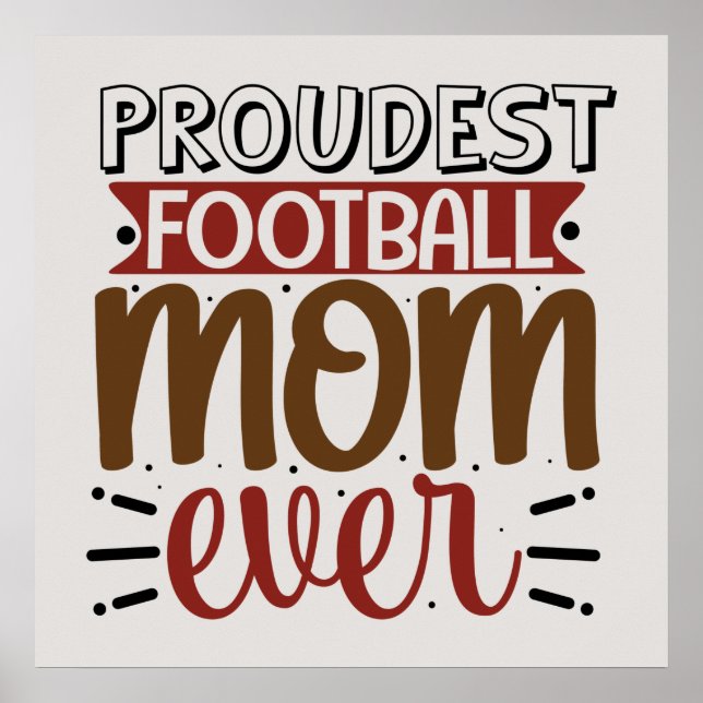 Cool Proud football sports Poster (Front)