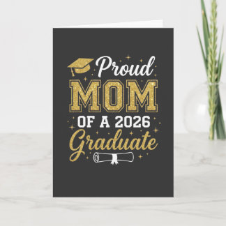 Cool Proud Mom Class of 2026, Graduation Gift for Card