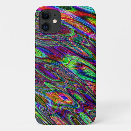 Cool Psychedelic Hippie Acid Trip Tie Dye Marbling iPhone 11 Case