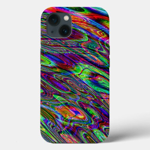 Cool Psychedelic Hippie Acid Trip Tie Dye Marbling iPhone 13 Case