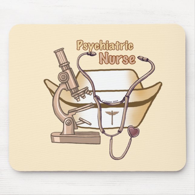 Cool Psychiatric Nurse Mouse Pad (Front)