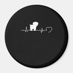 Cool Pug Dog Breed Heartbeat Puppy Magnet