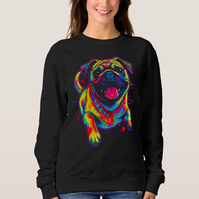Cool Pug Dog Sweatshirt (Front)