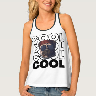 Cool Pug Graphic Women’s Racerback Tank Top Free