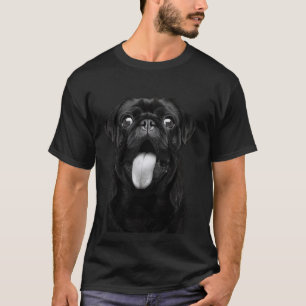 Cool Pug Sticking Tongue Out in Playful Defiance T-Shirt