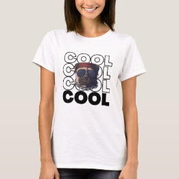 Cool Pug Sunglasses Graphic Tee for Women