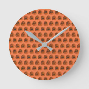 Cool Pumpkin Round Clock