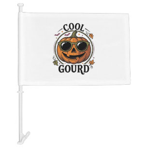 Cool Pumpkin Shirt Vintage Engraved Halloween Sung Car Flag