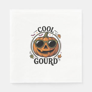 Cool Pumpkin Shirt Vintage Engraved Halloween Sung Napkins