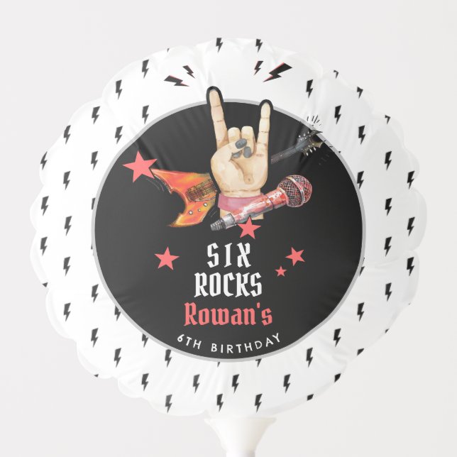 Cool Punk Rockstar Any Age Birthday Balloon (Front)