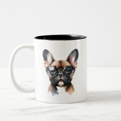 Cool Pup Watercolor French Bulldog Mug