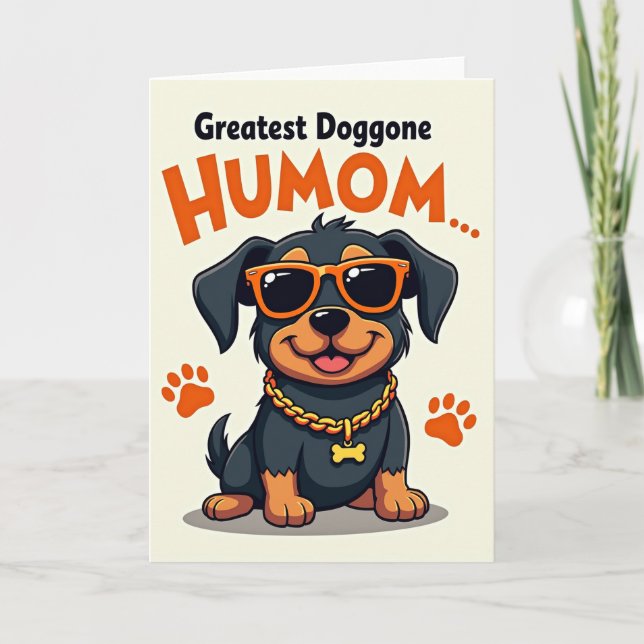 Cool Puppy Mothers Day Card (Front)
