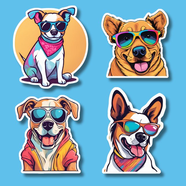 Cool Pups Set Waterproof  Sticker (Creator Uploaded)