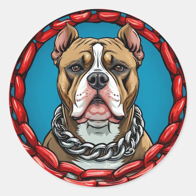 Cool Purebred Dog Classic Round Sticker (Front)