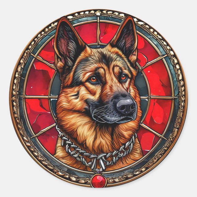 Cool Purebred Dog Classic Round Sticker (Front)