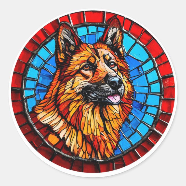 Cool Purebred Dog Classic Round Sticker (Front)
