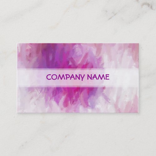 Cool Purple Abstract Art Painting Business Card Template