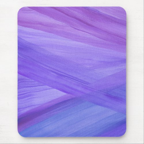 Cool Purple Abstract Watercolor Pattern Mouse Pad