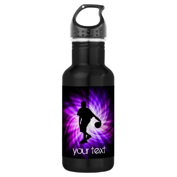 Cool Purple Basketball Water Bottle by SportsWare at Zazzle