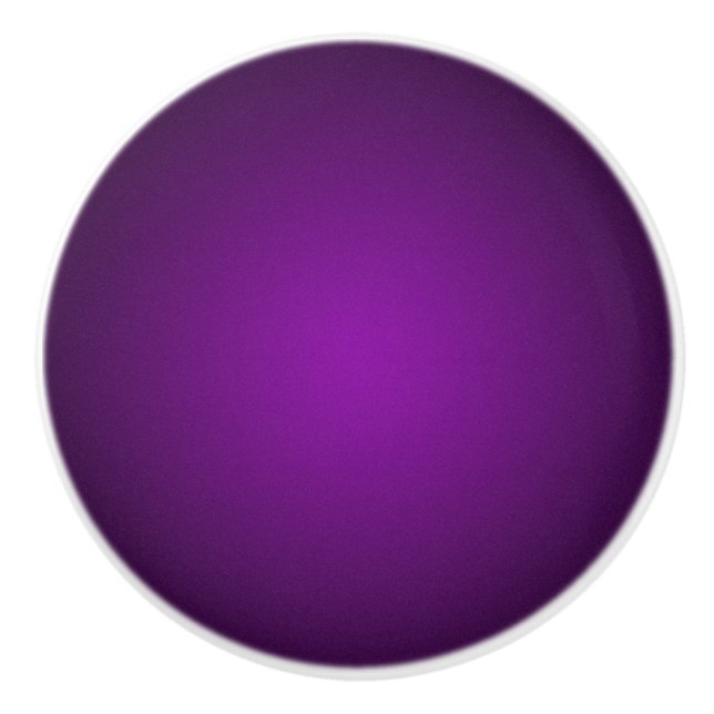 Cool Purple-Black Grainy Vignette Ceramic Knob (Front)