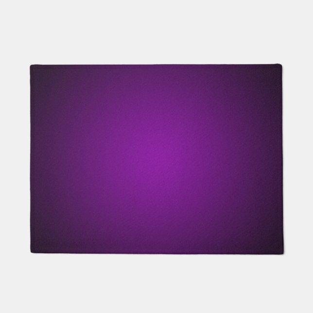 Cool Purple-Black Grainy Vignette Doormat (Front)